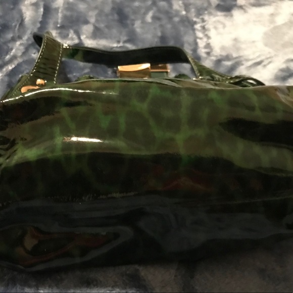 Jimmy Choo Roquette Bag Green Black Leopard Print - Picture 9 of 14